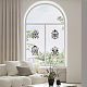 4Pcs 4 Patterns PVC Colored Laser Stained Window Film Adhesive Static Stickers STIC-WH0008-010-3
