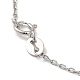 Rhodium Plated 925 Sterling Silver Satellite Chain Necklaces STER-NH0001-07B-P-3