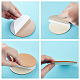 GORGECRAFT 12PCS 4 Inch Unfinished Round Wood Circle Slices and 12PCS Round Self-Adhesive Corks for Wooden Coasters DIY Crafts and Home Decoration DIY-GF0001-86-2