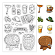 GLOBLELAND Oktoberfest Clear Stamps Accordion Liquor Beer Festival Silicone Clear Stamp Seals for Cards Making DIY Scrapbooking Photo Journal Album Decoration DIY-WH0167-56-827-1