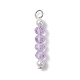 7 pièces pendentifs en perles de verre et de coquille ronde de 7 couleurs PALLOY-JF02556-3