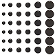 Ph pandahall 36 pièces étiquettes vierges d'estampage en métal 6 tailles étiquette d'estampage vierge 304 disques métalliques en acier inoxydable étiquettes d'identification d'animal de compagnie noires pour la fabrication de bijoux de collier de boucle d'oreille STAS-PH0004-48-1