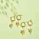 Créoles pendantes en perles de verre et perles naturelles EJEW-JE05009-2