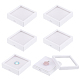 Boîtes de rangement carrées en plastique pour diamants CON-WH0095-50A-1