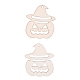 Calabaza jack-o'-lantern forma halloween recortes de madera en blanco adornos WOOD-L010-08-1