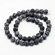 Natural Snowflake Obsidian Beads Strands G-D674-8mm-2