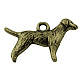 チベット風合金子犬ペンダント  ラブラドールレトリバー犬  アンティークブロンズ  鉛フリー＆カドミウムフリー＆ニッケルフリー  23x14.5x3mm  穴：2mm X-MLF9881Y-NF-1