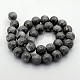 Chapelets de perles rondes en céramique émaillée en porcelaine émaillée manuelles PORC-L019-8mm-04-2