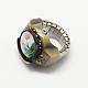 Relojes de cuarzo anillo elástico de hierro RJEW-R119-03-2