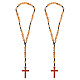Décorations suspendues en croix en bois arricraft HJEW-AR0001-12-1