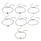 7 stücke 7 stil natürliche & synthetische gemischte stein runde perlen schnur armbänder set BJEW-JB08015-1