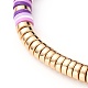 Bracelets élastiques faits à la main de perles heishi en pâte polymère X-BJEW-JB05704-3