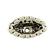 Tibetischen Stil Legierung apetalous oval Perlenkappen TIBE-0548-AS-FF-2