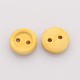 2-Hole Garment Accessories Tiny Flat Round Wooden Sewing Buttons BUTT-M001-03-2