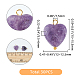 SUPERFINDINGS 30Pcs Natural Heart Stone Pendants Healing Love Stone Charms with Golden Tone Brass Loops Purple Gemstone for DIY Necklace Jewelry Making FIND-FH0004-65-2
