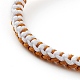 Bracciali regolabili con perline intrecciate con cordino in nylon bicolore BJEW-JB05852-02-2