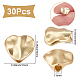 CREATCABIN 1 Box 30Pcs Heart Spacer Beads 18K Gold Plated Alloy Love Shape Small Hole Golden European Loose Bead Irregular Wavy for DIY Jewelry Making Necklaces Bracelets Valentine's Day Gifts TIBEB-CN0001-01-2