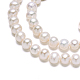 Brins de perles de culture d'eau douce naturelles X-PEAR-S001-6-7mm-3-4