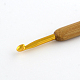 竹ハンドルアルミかぎ針編みのフック針セット  混合サイズ  ミックスカラー  130~135x13~15x7~9mm  ピン：1.0~6.0mm  11個/セット TOOL-R090-4