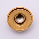 ステンレス鋼の半円形のリベット  鉄ネジ付き  プラスチックと真鍮のリング  ドローベンチスタイル  ゴールドカラー  25.5x12.5mm  穴：8.5mm STAS-WH0016-36G-2