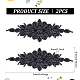 Fingerinspire 2 pièce d'applique en strass pour robe (noir DIY-WH0304-643A-2
