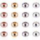 PH PandaHall 1Box About 80pcs 4 Color Smooth Rondelle Environmental Brass Bead Spacers for Jewelry Making (Platinum KK-PH0035-23-1