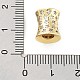 Cremagliera placcatura micro ottone spianare perline zirconi KK-P247-16B-G-3