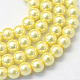 Backen gemalt pearlized Glasperlen runden Perle Stränge X-HY-Q330-8mm-22-1