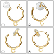 Brass Clip-on Hoop Earring Findings KK-PH0036-23-4