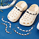 PandaHall Elite 1 Set Alloy Enamel Yin Yang Link Shoe Decoration Chain FIND-PH0009-96-5
