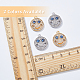 Dicosmétique 32 pièces 2 couleurs alliage strass pendentifs FIND-DC0003-73-3