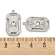 Подвески из нержавеющей стали 304 со стразами STAS-P356-40P-3