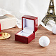 Caja de exhibición de anillo de campeonato de madera cuadrada con 1 ranura CON-WH0085-59-5
