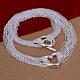 Popular Silver Plated Brass Heat Multi-strand Cable Chain Necklaces NJEW-BB12677-1