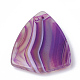 Dyed Natural Striped Agate/Banded Agate Pendants G-S280-04-3