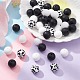 Round Food Grade Eco-Friendly Silicone Focal Beads SIL-YW0001-14A-5