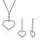 Romantic Bride Wedding Jewelry Sets SJEW-BB31593-1