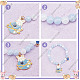 SUNNYCLUE 1 Box DIY 6Pcs Easter Rabbit Charms Enamel Bunny Charms Beaded Bracelets Making Kit Carrot Charm Planet Moon Crescent Charm Round Glass Beads Faceted Bead for Jewelry Making Beading Kits DIY-SC0020-25-4