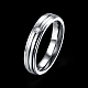 Regali di san valentino anelli per coppia in acciaio al titanio con zirconi cubici per donna RJEW-BB16445-9P-2