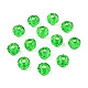 透明なアクリルビーズ  多面カット  ロンデル  グリーン  4x3.5mm  穴：1.5mm  約14000個/500g TACR-N017-01-07-2