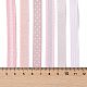 18 ヤード 6 スタイルのポリエステル リボン  DIY手作りクラフト用  髪のちょう結びとギフトの装飾  ピンクのカラーパレット  ピンク  3/8~1/2インチ（9~12mm）  約3ヤード/スタイル SRIB-Q022-D09-2