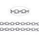 Flache ovale Kabelketten aus Messing X-CHC025Y-NFK-1