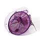 Tocados elegantes de color violeta oscuro para bodas en el Reino Unido OHAR-S165-02-3