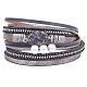 PU Leather Multi-strand Bracelets BJEW-F352-04G-03-1