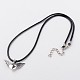 Heart with Wing Alloy Pendant Necklaces NJEW-E075-08-1