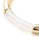 Массивный эластичный браслет из акриловой изогнутой трубки для женщин BJEW-JB08123-5