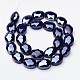 Pleines chapelets de perles de verre plaquées EGLA-E037-FP01-2