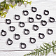 GORGECRAFT 20PCS Anti-Lost Silicone Rubber Rings 13mm Diameter Black Non-Lost O Rings Multipurpose Necklace Lanyard Replacement Pendant Carrying Kit for Pens Device Keychains Office Supplies SIL-GF0001-20-5