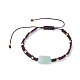 Adjustable Natural Green Aventurine Braided Bead Bracelets BJEW-JB05051-02-1