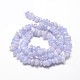 Dentelle bleue naturelle perles de puce agate brins G-E271-73-2